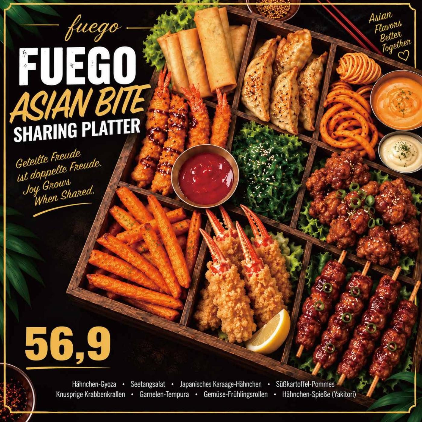 Fuego Asian Bite Sharing Platter – Originalkarte, Seite 18