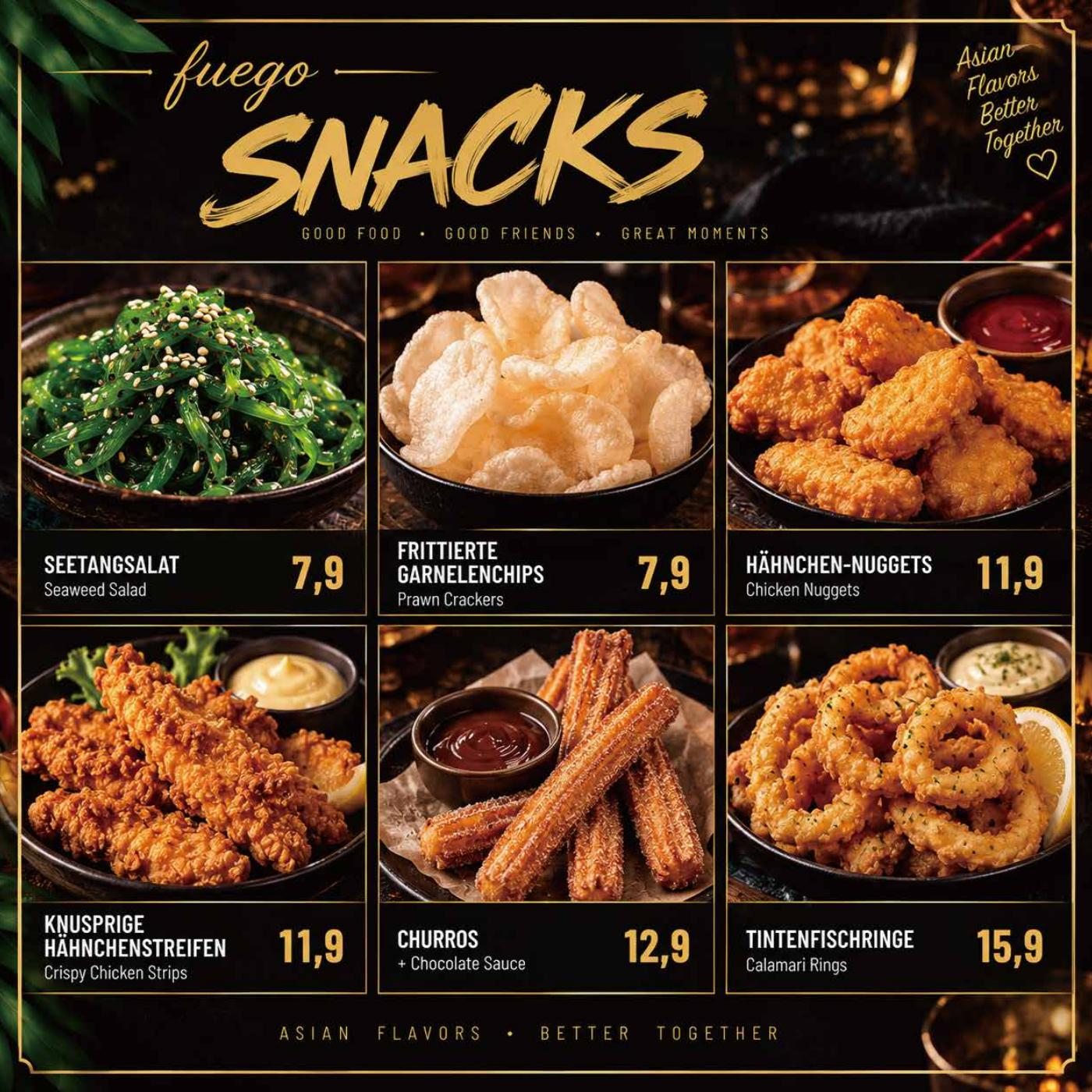 Asian Snacks – Originalkarte, Seite 19