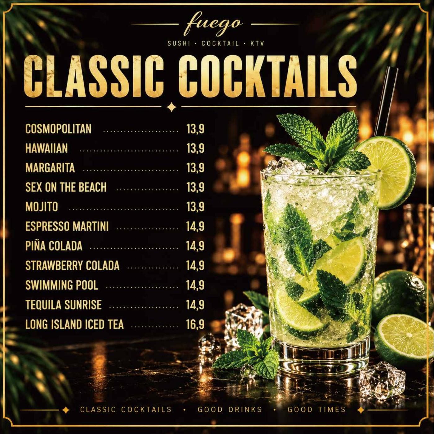 Classic Cocktails – Originalkarte, Seite 10